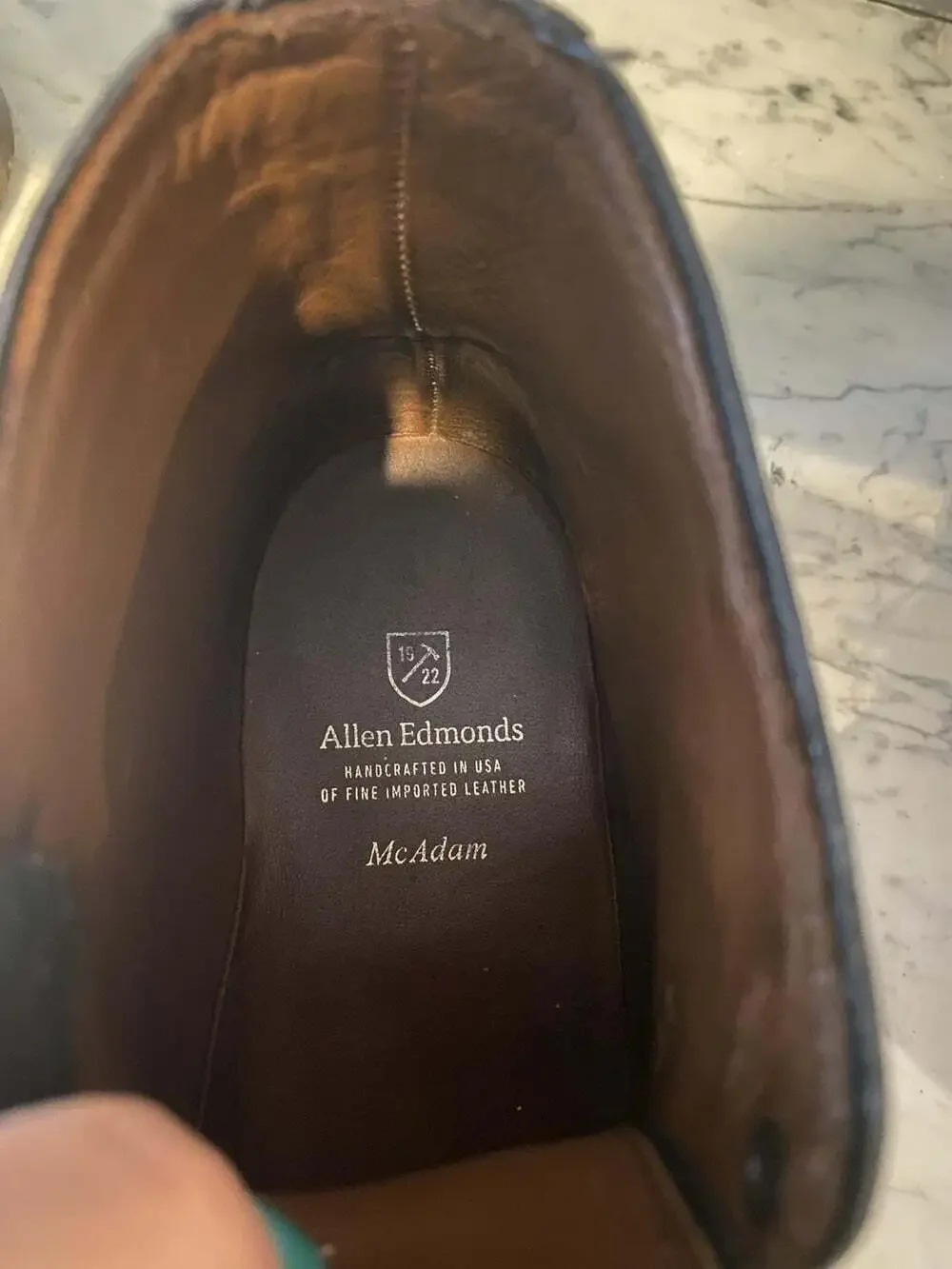 Allen Edmonds McAdam Boots Mens Size 9 D Black Leather Wingtip Brogue Ankle